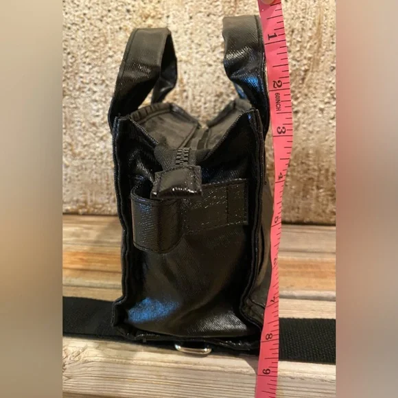 LIKE NEW Urban Outfitters Sold Out BDG Serena Coated Denim Mini Tote Bag - Black - Picture 14 of 16